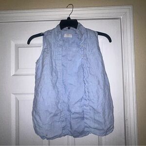 Uniqlo Light Blue Sleeveless Blouse